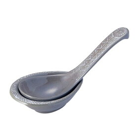 銀峯陶器｜GINPO 萬古焼 銀峯 レンゲ 小 約15cm （台付） 花三島