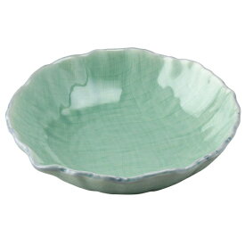 三陶 萬古焼 麺の器 丸大鉢 ボウル 皿 約24cm 青磁