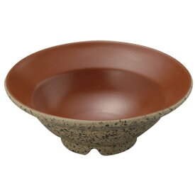 三陶 萬古焼 急須を作る土から作った食器 ボール 鉢 皿 （小） 約12cm 黒吹掛分け（朱）