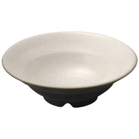 三陶 萬古焼 急須を作る土から作った食器 ボール 鉢 皿 （大） 約16.5cm 黒泥掛分け（粉引）