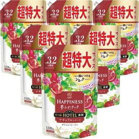 P&G｜ピーアンドジー 【ケース販売】Lenor レノアハピネス 夢ふわタッチ つめかえ用超特大サイズ 1220mL×6個 ザクロ＆フローラル