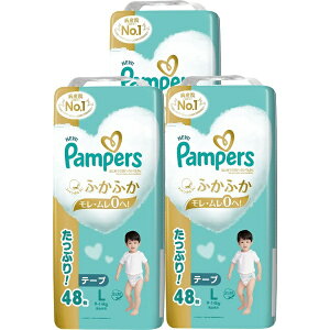 P&G�b�s�[�A���h�W�[ ���e�[�v�@L�T�C�Y(9-14kg)���@�p���p�[�X�@�I���c�@�͂��߂Ă̔��ւ̂����΂�@����ԁ@�������@�ӂ��ӂ��@��e�ʁ@144��(48��×3�j�ypandg6�z