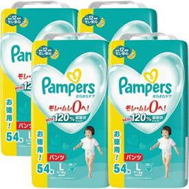 P&G｜ピーアンドジー 【ケース販売】Pampers（パンパース）さらさらケア パンツ ウルトラジャンボ L（9-14kg）54枚×4個（216枚）