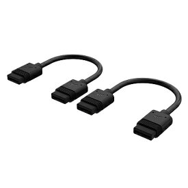 CORSAIR｜コルセア iCUE LINK用 Cable 100mmx2本 ストレート/ストレート ブラック CL-9011121-WW