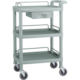 マツヨシ｜Matsuyoshi クラシックカート（押手付）3段・引出付 Y-101HHL グレー