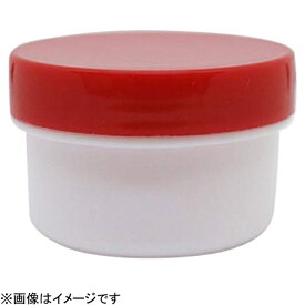 エムアイケミカル 軟膏容器プラ壷 N型 白（未滅菌）N-2号 13cc（100コ入） キャップ：赤