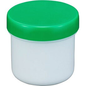 エムアイケミカル 軟膏容器プラ壷 N型 白（未滅菌）N-4号 39cc（50コ入） キャップ：緑