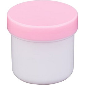 エムアイケミカル 軟膏容器プラ壷 N型 白（未滅菌）N-4号 39cc（50コ入） キャップ：ピンク