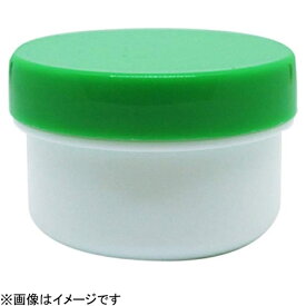 エムアイケミカル 軟膏容器プラ壷 N型 白（未滅菌）N-6号 130cc（30コ入） キャップ：緑