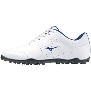 mizuno|ミズノ 25.0cm メンズ ゴルフシューズ ワイドスタイルライト(ホワイト×ブルー)51GQ2345 22【返品交換不可】