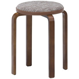 不二貿易｜Fuji Boeki KDファブリック曲木スタッキングスツール ベージュ/ブラウ 14545
