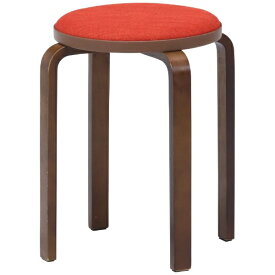 不二貿易｜Fuji Boeki KDファブリック曲木スタッキングスツール オレンジ/ブラウ 14546