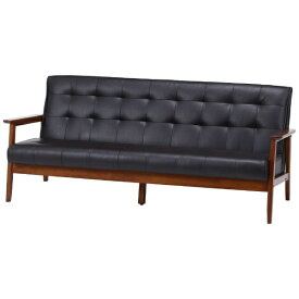 【エントリーで最大全額ポイント還元｜12/11まで】 不二貿易｜Fuji Boeki バイキャストPUソファー フレンズDBR 3P 846 ダークブラウン 34207