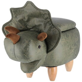 不二貿易｜Fuji Boeki アニマルスツール収納付き ダイナソー グリーン 34928