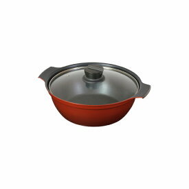 パール金属｜PEARL METAL 旨味　ふっ素加工IH対応ガラス蓋付 卓上鍋24cm HB-6964 [IH対応]