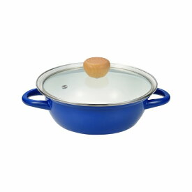 パール金属｜PEARL METAL ピッタリ IH対応ホーローガラス蓋付 卓上鍋18cm ブルー HB-6996 [IH対応]