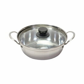 パール金属｜PEARL METAL 和楽庵　IH対応ステンレス製ガラス蓋付 卓上鍋22cm HC-0043 [IH対応]