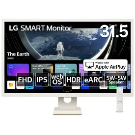 LG｜エルジー PCモニター SMART Monitor ホワイト 32SR50F-W [31.5型 /フルHD(1920×1080) /ワイド]