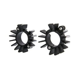 モートーン｜MOTONE CUSTOMS エキゾーストクランプ フィン T100/T120 (16-25) SpeedTwin900 (16-24) Scrambler900 (17-25) ブラック/ポリッシュ MMU505