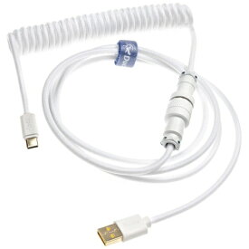 DUCKY｜ダッキー キーボードケーブル [USB-C ⇔ USB-A(PC側) /1.8m] Heaven White dk-coiled-cable-heaven-white