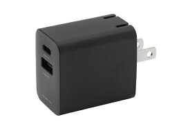 グリーンハウス｜GREEN HOUSE AC-USBアダプタ Type-A＆C PD20W ブラック GH-JD2PA-BK [2ポート /USB Power Delivery対応]