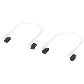 CORSAIR｜コルセア iCUE LINK用 Slim Cable 135mmx2本 スリム90°（L字）/スリム90°（L字） ホワイト CL-9011134-WW