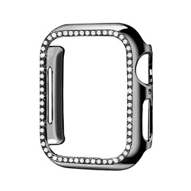 GAACAL｜ガーカル Apple Watch（アップルウォッチ）Series 7〜9/41mm 光沢キラキラスワロフスキーフレーム GAACAL（ガーカル） ブラック W00058BK5