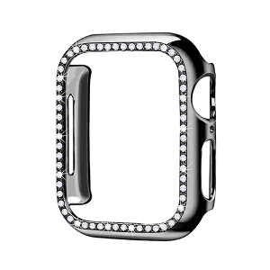 GAACAL|ガーカル Apple Watch(アップルウォッチ)Series 7〜9/41mm 光沢キラキラスワロフスキーフレーム GAACAL(ガーカル) ブラック W00058BK5