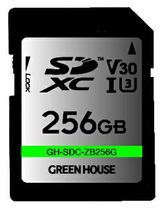 GREEN HOUSEbO[nEX SDXCJ[h UHS-I U3 V30 256GB GH-SDC-ZB256G [Class10 /256GB]