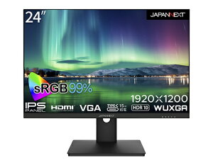 JAPANNEXTbWplNXg USB-Cڑ PCj^[ JN-IPS24WUXGAR-C [24^ /WUXGA(1920×1200j /Ch /75Hz]