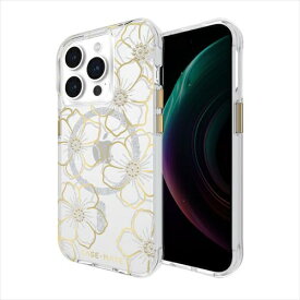 CASEMATE｜ケースメート Case-Mate　iPhone 15 Pro対応　Floral Gems - Gold　フローラ?ジェムズ　カラー：ゴールド Gold CM051416