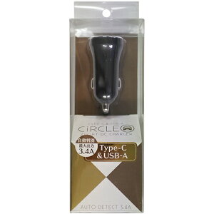 IY}bOSMA DC-USB[d3.4A 2Port(Type-C&USB-A) ubN IH-DCUC34ADK [2|[g /Smart ICΉ]