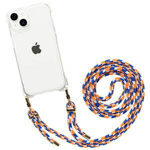 HAMEE�b�n�~�B [iPhone 14/13��p]ULTRA FINE 4�p�X�g���b�v�z�[���t�N���A�P�[�X �V�����_�[�X�g���b�v�t�� �r�^�~���I�����W 661-052289