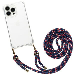 HAMEE�b�n�~�B [iPhone 13 Pro��p]ULTRA FINE 4�p�X�g���b�v�z�[���t�N���A�P�[�X �V�����_�[�X�g���b�v�t�� �g���R���[���l�C�r�[ 661-052388
