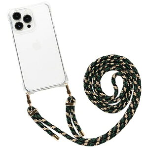 HAMEE�b�n�~�B [iPhone 13 Pro��p]ULTRA FINE 4�p�X�g���b�v�z�[���t�N���A�P�[�X �V�����_�[�X�g���b�v�t�� �J���t���O���[�� 661-052401