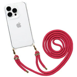 HAMEE�b�n�~�B [iPhone 14 Pro��p]ULTRA FINE 4�p�X�g���b�v�z�[���t�N���A�P�[�X �V�����_�[�X�g���b�v�t�� ���r�[���b�h 661-053064