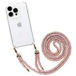 HAMEE�b�n�~�B [iPhone 14 Pro��p]ULTRA FINE 4�p�X�g���b�v�z�[���t�N���A�P�[�X �V�����_�[�X�g���b�v�t�� �}�[�u�����b�h 661-053156