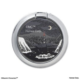 HAMEE｜ハミィ ムーミン iFace Finger Ring Holder フラットタイプ iFace くすみブラック/ムーンライト 41-966211