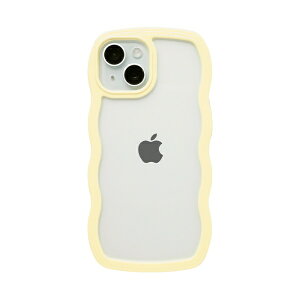 HAMEE�b�n�~�B �miPhone 15/14/13��p�nULTRA FINE Wavy Frame iPhone�P�[�X �C�G���[ 661-054375