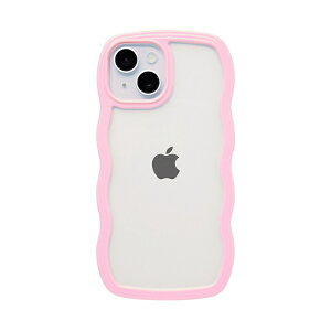 HAMEE�b�n�~�B �miPhone 15/14/13��p�nULTRA FINE Wavy Frame iPhone�P�[�X �s���N 661-054405