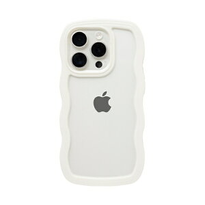 HAMEE�b�n�~�B �miPhone 15 Pro��p�nULTRA FINE Wavy Frame iPhone�P�[�X �z���C�g 661-054429