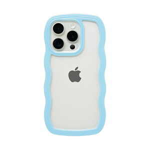 HAMEE�b�n�~�B �miPhone 15 Pro��p�nULTRA FINE Wavy Frame iPhone�P�[�X �u���[ 661-054450
