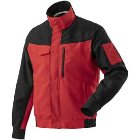 mizuno｜ミズノ ワークジャケット（春夏向け） [ユニセックス] 4XL-8 96：ブラック×チャイニーズレッド F2JE018396