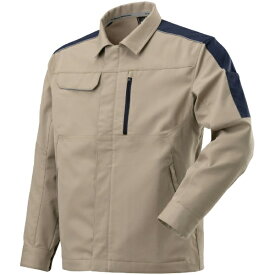 mizuno｜ミズノ ワークジャケット（通年向け） [ユニセックス] 2XL 49：ベージュ×ネイビー F2JE158149
