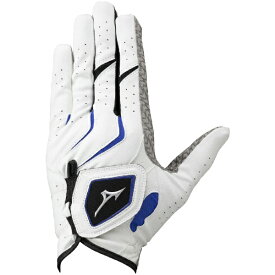 mizuno｜ミズノ 【メンズ 左手着用(右利き用)】ゴルフグローブ W-GRIP ダブルグリップ 指先ショート(26cm/ホワイト×ブルー) 5MJMS401 27【返品交換不可】