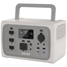 【エントリーで2倍pt(5/27 1:59まで)】 AVIOT｜アビオット ポータブル電源 ベージュ PS-F500-BE [リン酸鉄リチウムイオン電池 /10出力 /AC・DC充電・ソーラー(別売) /USB Power Delivery対応]