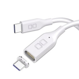 CIO｜シーアイオー マグネットシリコンケーブル2m ホワイト CIO-SLMG-CC2-WH [USB Power Delivery対応]