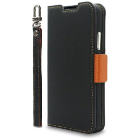 CORALLO｜コラーロ AQUOS wish3 手帳型ケース カード収納/ストラップ付 NU ブラックオレンシ CR_AW3CSPLNU_BO