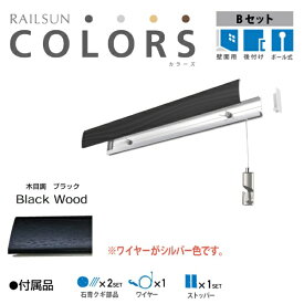 福井金属工芸｜fukui metal & craft RC30B-4 RAILSUN COLORS 木目調ブラック　Bset　30cm