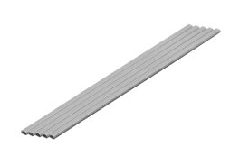 ウェーブ｜WAVE プラ=材料【グレー】　細長丸パイプ 3 x 6 mm 5本入